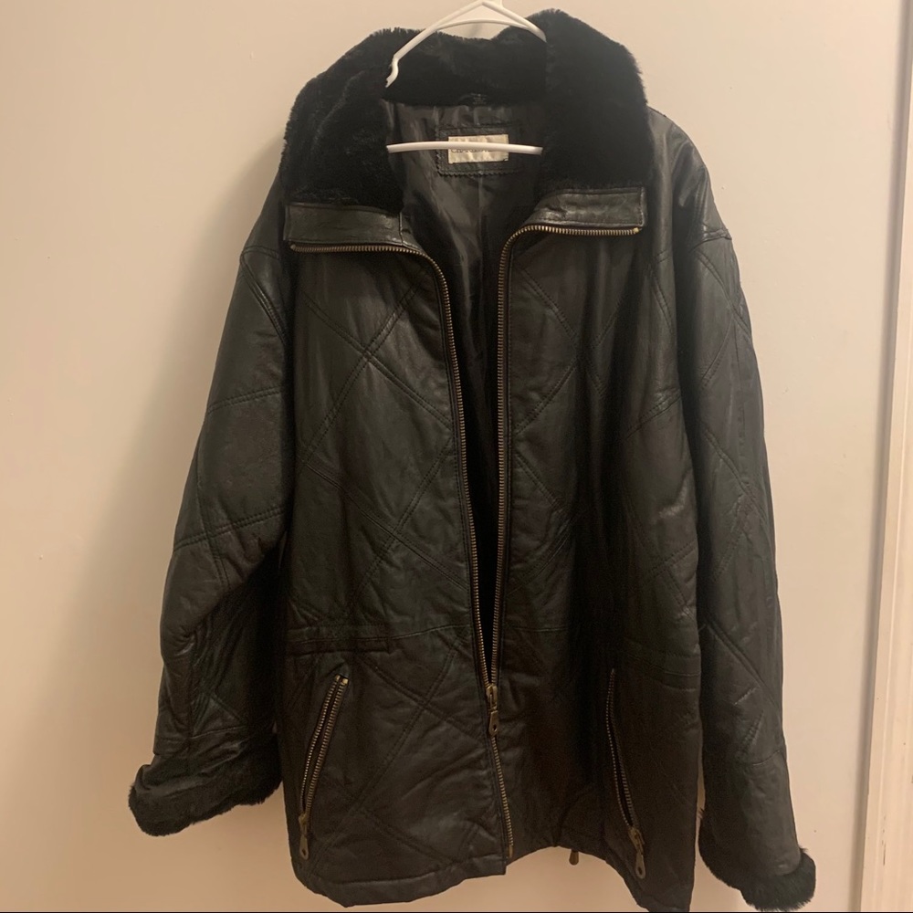 Charles Klein Leather Coat
